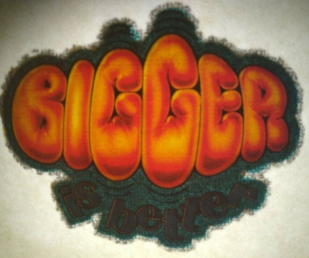 Bigger Is Better Screamin Gleamin Glitter Iron-On Decal Donruss Retro Vintage
